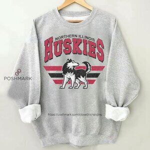Northern Illinois Huskies Mascot Vtg Football NCAA university Sweatshirt shirt